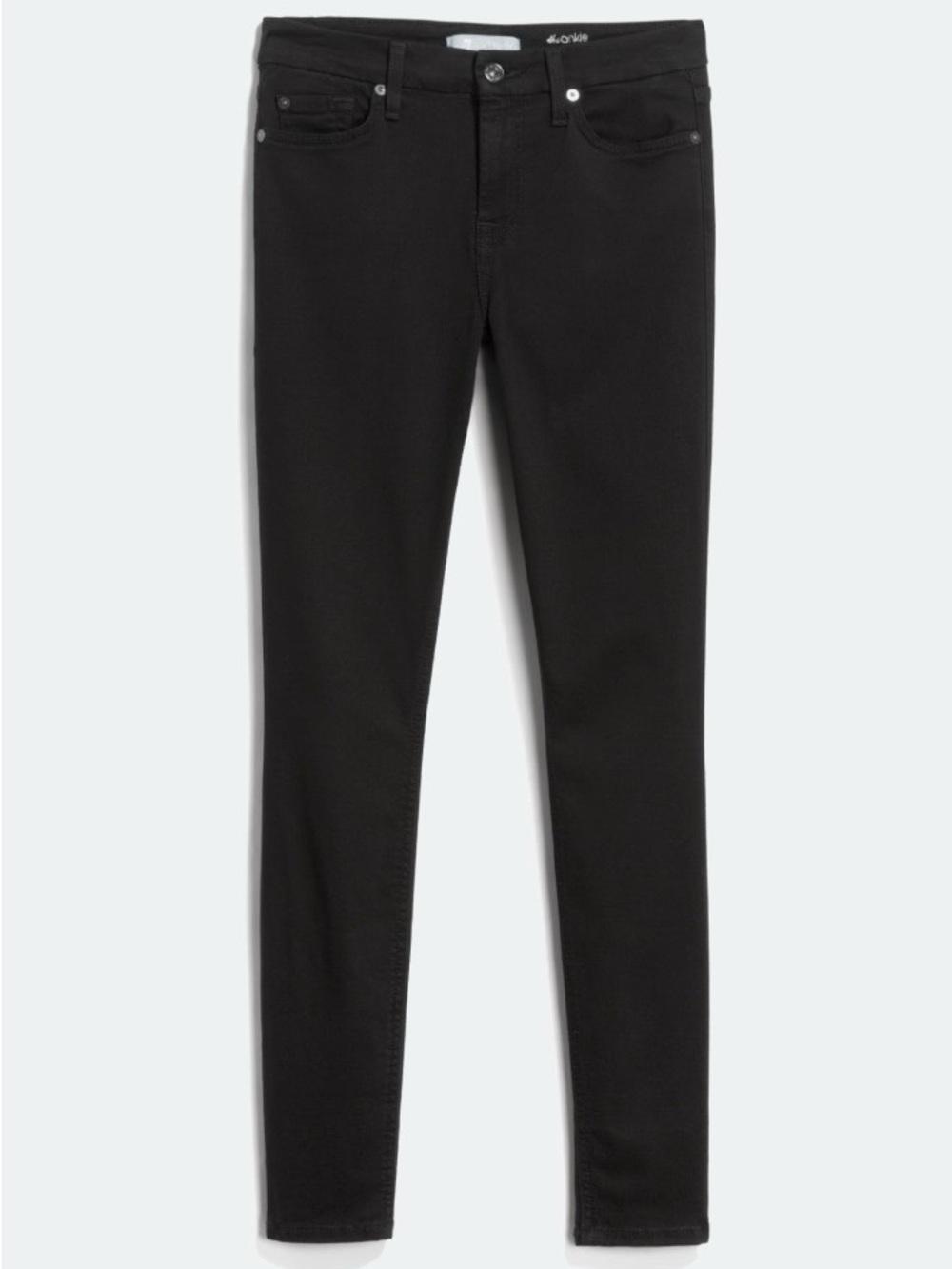 7 For All Mankind Black Women's The Ankle Skinny Jeans